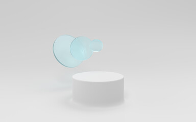Empty product stage, product advertising concept, 3d rendering.