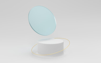 Empty product stage, product advertising concept, 3d rendering.