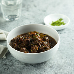 Traditional homemade beef ragout or goulash