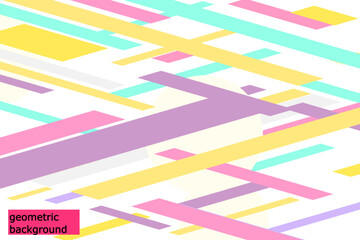 Abstract colorful background design. Modern trendy decorative wallpaper. Editable geometric striped vector