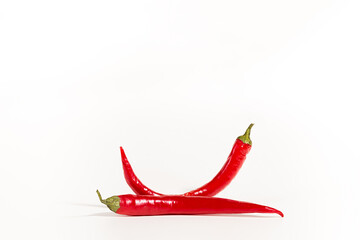 Chili pepper isolated on white background.