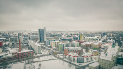Innenstadt Chemnitz im Winter