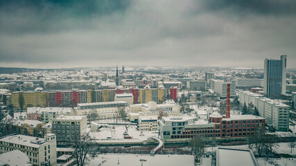 Innenstadt Chemnitz im Winter