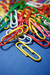 Paperclips close up
