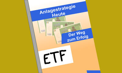 Obraz premium Broschüre über Anlagestrategie heute finanziellen Erfolg mit ETF