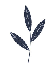 Simple Icon of natural leaf. Vector Illustration EPS10