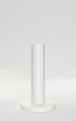 Blank cosmetic tube packaging mockup, 3d rendering.