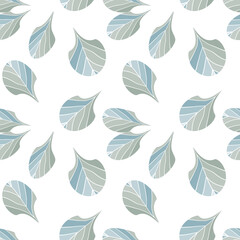 Leaves Seamless Pattern. Vector Background.