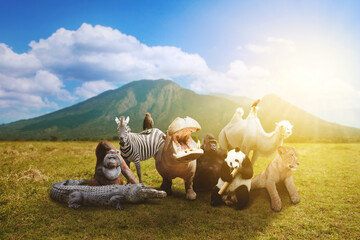 Picture of wildlife animals on the savanna