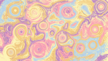 Fluid abstract background. Bright twisted liquid texture in soft colors.