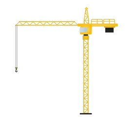 Construction tower crane. vector illustration