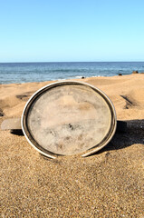 Diving Mask on the Sand Beach