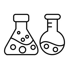 Vector Experiment Outline Icon Design