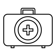 Vector First Aid Box Outline Icon Design