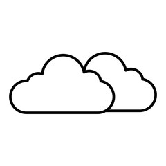 Vector Cloud Outline Icon Design