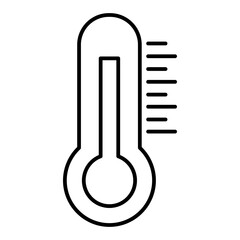 Vector Hot Temperature Outline Icon Design