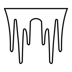 Vector Icicles Outline Icon Design