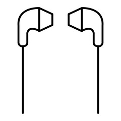 Vector Earphone Outline Icon Design