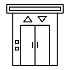 Vector Elevator Outline Icon Design