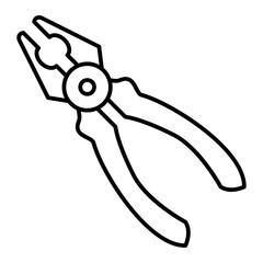 Vector Plier Outline Icon Design
