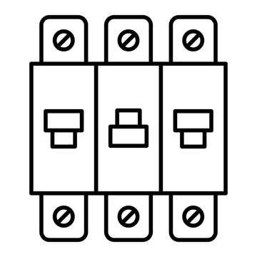 Vector Electric Braker Outline Icon Design