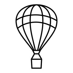 Vector Air Balloon Outline Icon Design