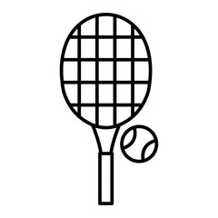 Vector Tennis Outline Icon Design