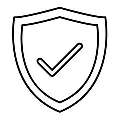 Vector Shield Outline Icon Design