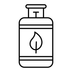 Vector Bio gas Outline Icon Design