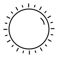 Vector Sun Outline Icon Design