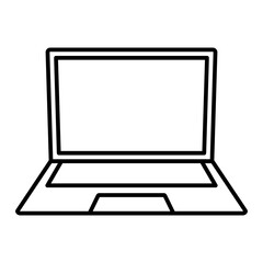 Vector Laptop Outline Icon Design