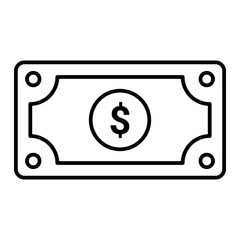 Vector Money Outline Icon Design