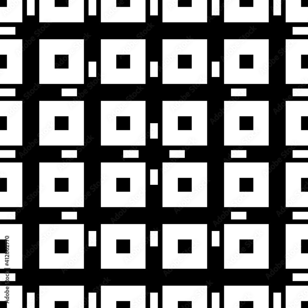 Poster Black squares mesh. Vector mesh pattern.