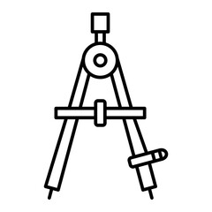 Vector Compass Outline Icon Design