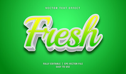 Text Effects 3D Fresh, Editable Text Style