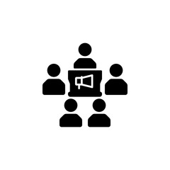 marketing convention icon. internet marketing icon. perfect to logo, presentation template, website, application, and more product. vector icon design solid style