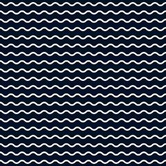 Wavy Lines Blue Background Pattern. Vector Wavy Pattern.