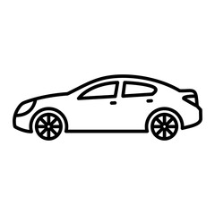 Vector Car Outline Icon Design