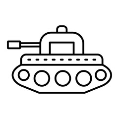 Vector Tank Outline Icon Design