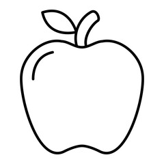 Vector Apple Outline Icon Design