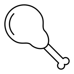 Vector Chicken Outline Icon Design