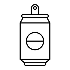Vector Can Outline Icon Design