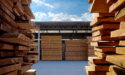storage of timber - obrazy, fototapety, plakaty