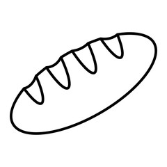 Vector Baguette Outline Icon Design