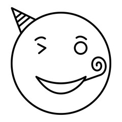 Vector Party Outline Icon Design