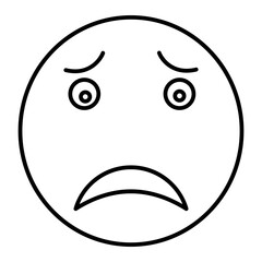 Vector Tired Outline Icon Design