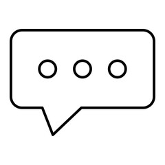 Vector Bubble Speech Outline Icon Design