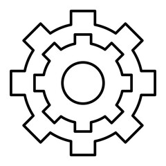 Vector Settings Outline Icon Design