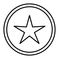 Vector Star Outline Icon Design