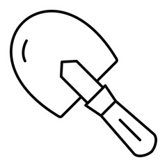 Vector Trowel Outline Icon Design